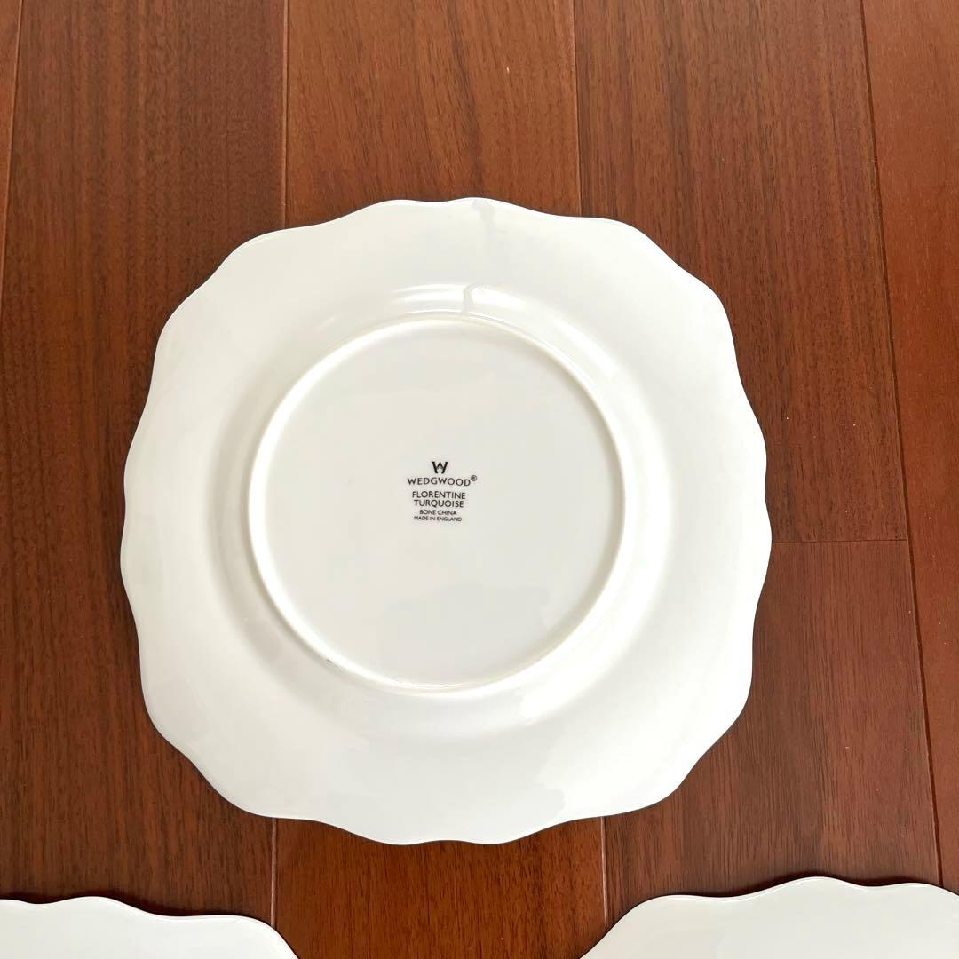 ナンタケットウェッジウッド フロレンティーン スクエア プレート3枚セット