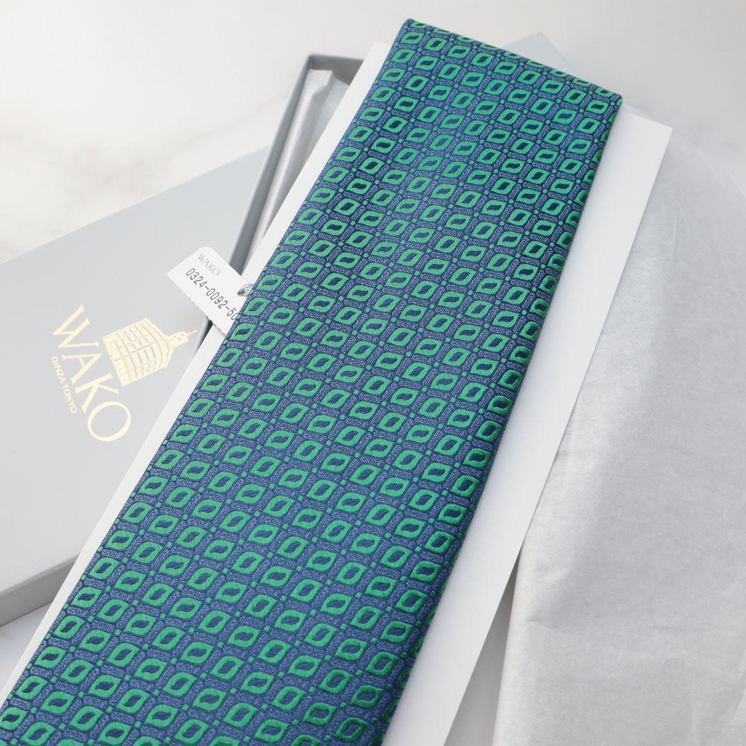 未使用 シャルベ WAKO シルク ネクタイ 銀座 和光 フランス製