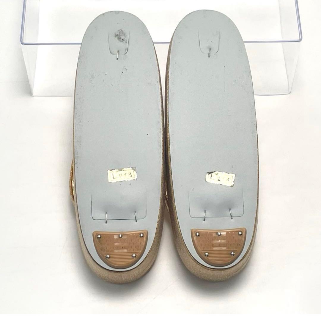 最終価格 新春セール 美品 創作 御誂 和装用バッグ 草履 2点セット ゴールド