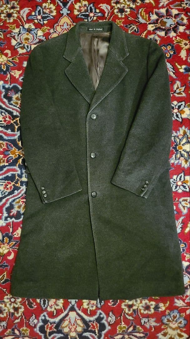 70s イギリス製 ADOLFO カシミヤチェスターコート アクアスキュータム