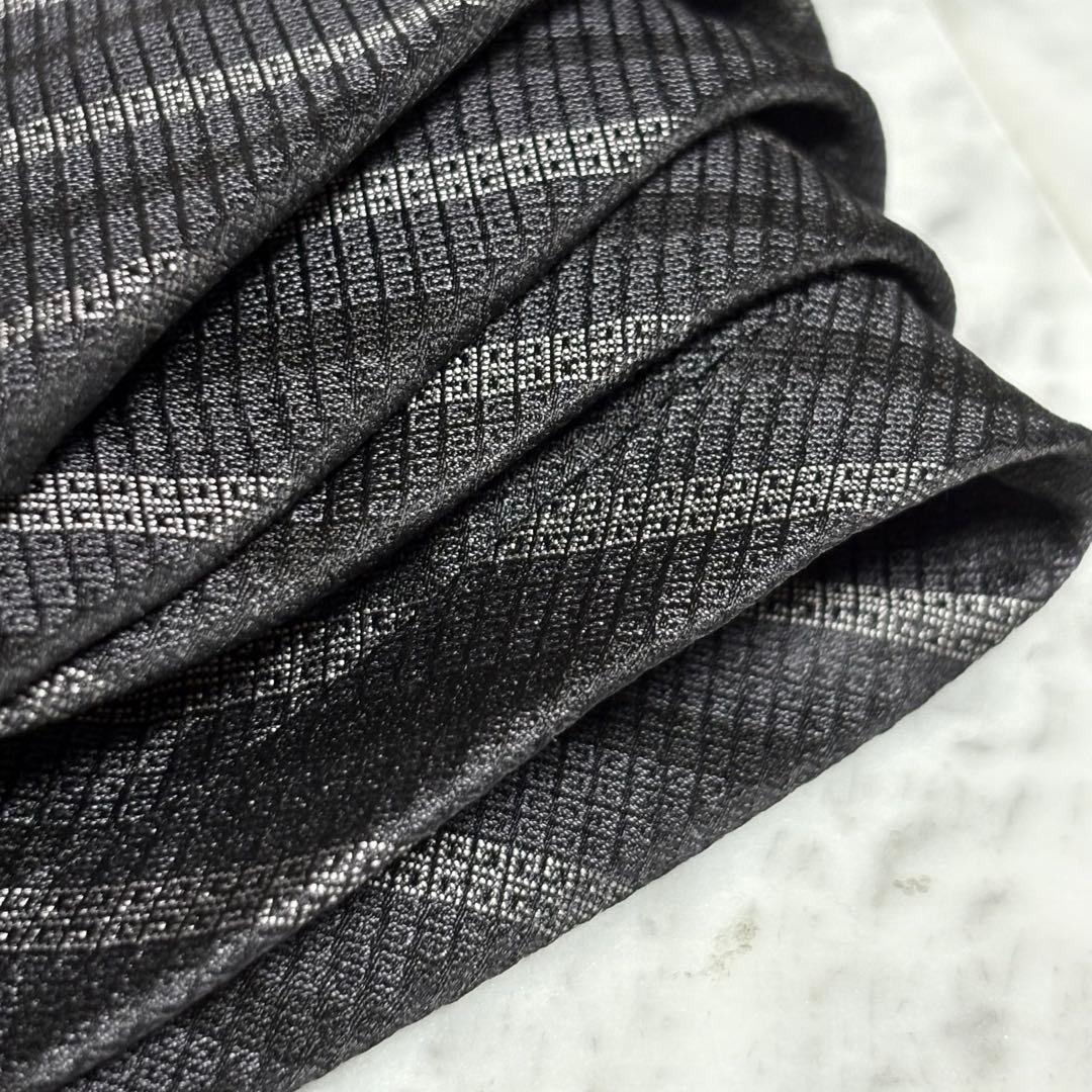 GIVENCHY ネクタイ ブラック ストライプ ロゴ柄 4Gロゴ