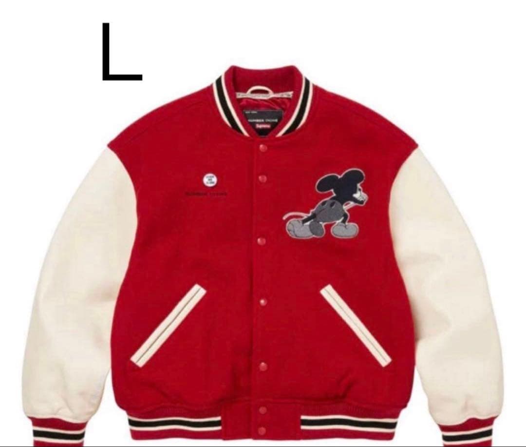 Supreme Number (N)ine Mickey Mouseスタジャン赤