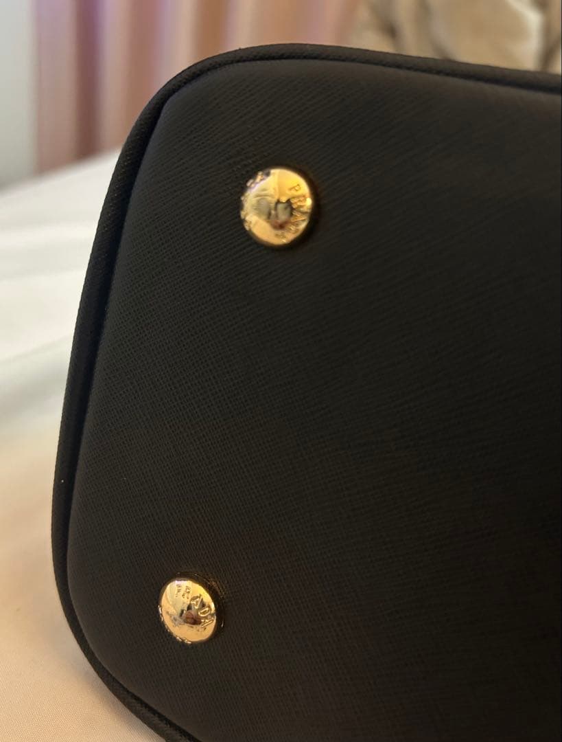 ブラック レザー ショルダーバッグ