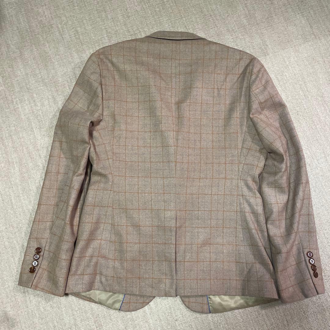 ベージュ チェック柄 3ピーススーツ　WENERGY