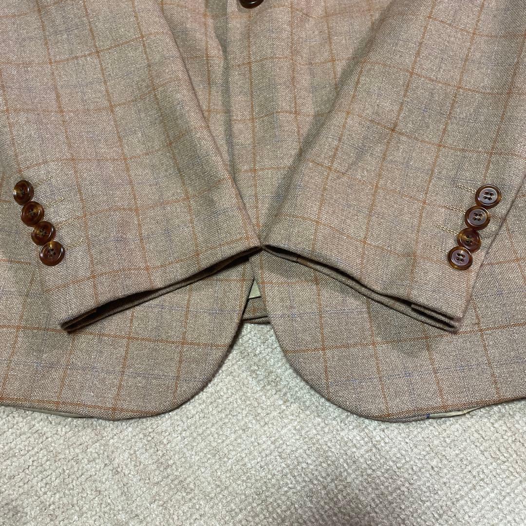 ベージュ チェック柄 3ピーススーツ　WENERGY