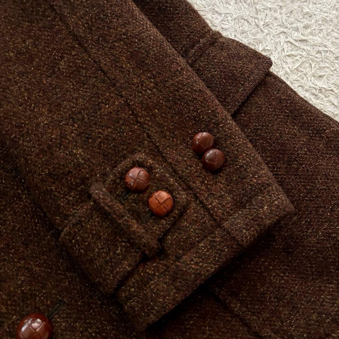 ★ツイード★ ポールスミス BRITISH チェスターコート 胡桃ボタン 茶系