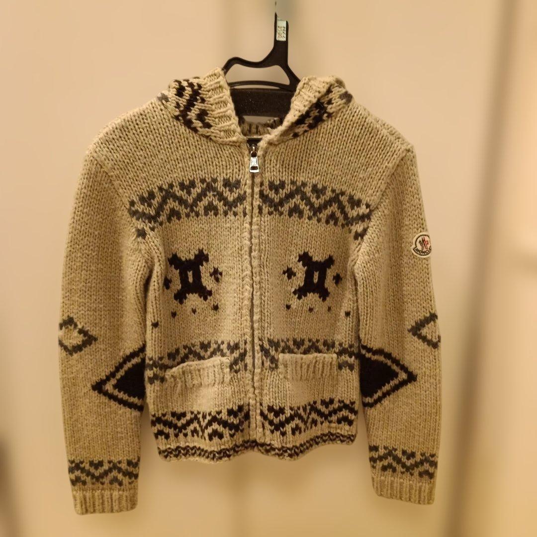 モンクレール　キッズ　ニットパーカー　カウチン　130　美品