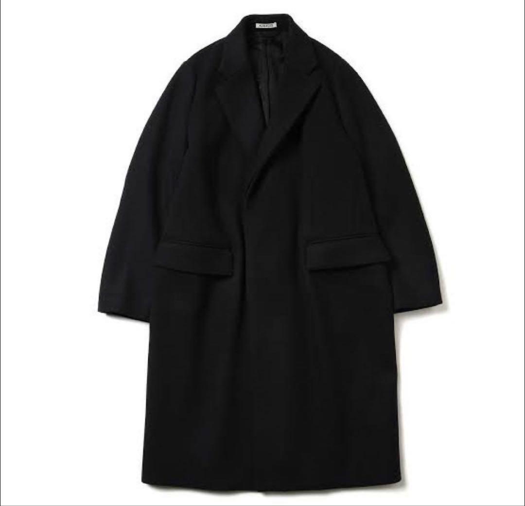 ジャケット・アウター AURALEE SUPER FINE MELTON CHESTER COAT