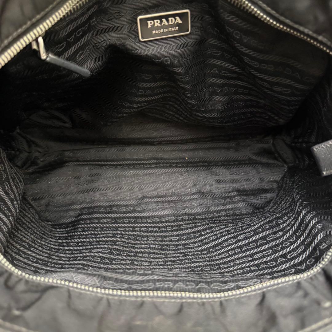 PRADAプラダ サフィアーノ レザー トートバッグ A4 ナイロン 三角ロゴ