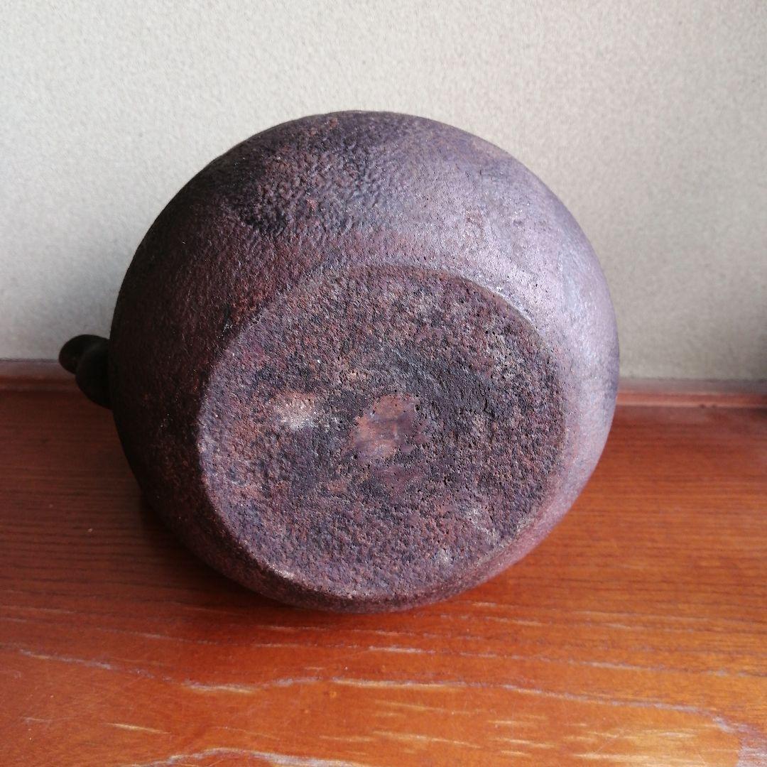 鉄瓶。松下電器創業３５周年記念品。銀摘独楽形鉄瓶。