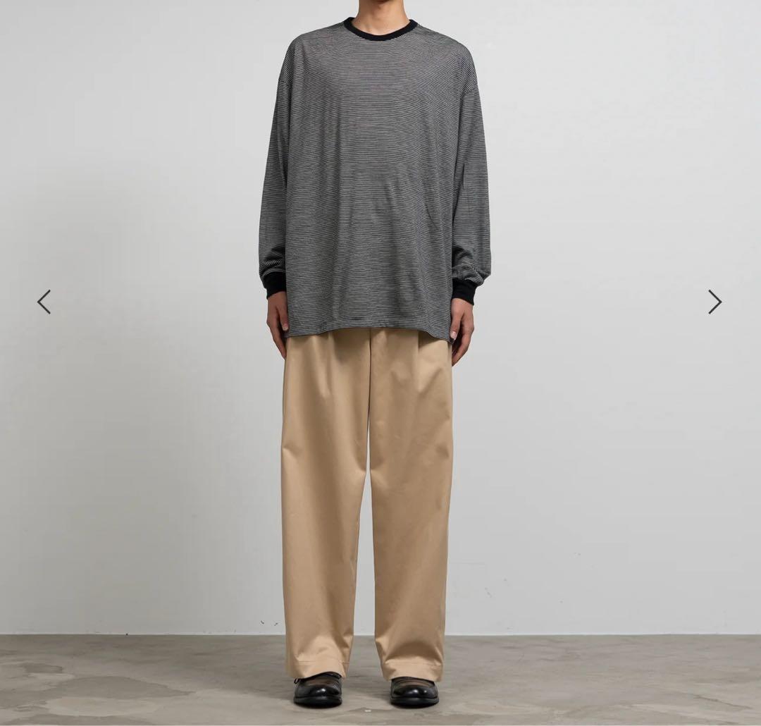 Graphpaper Wool Border L/S Tee グラフペーパー