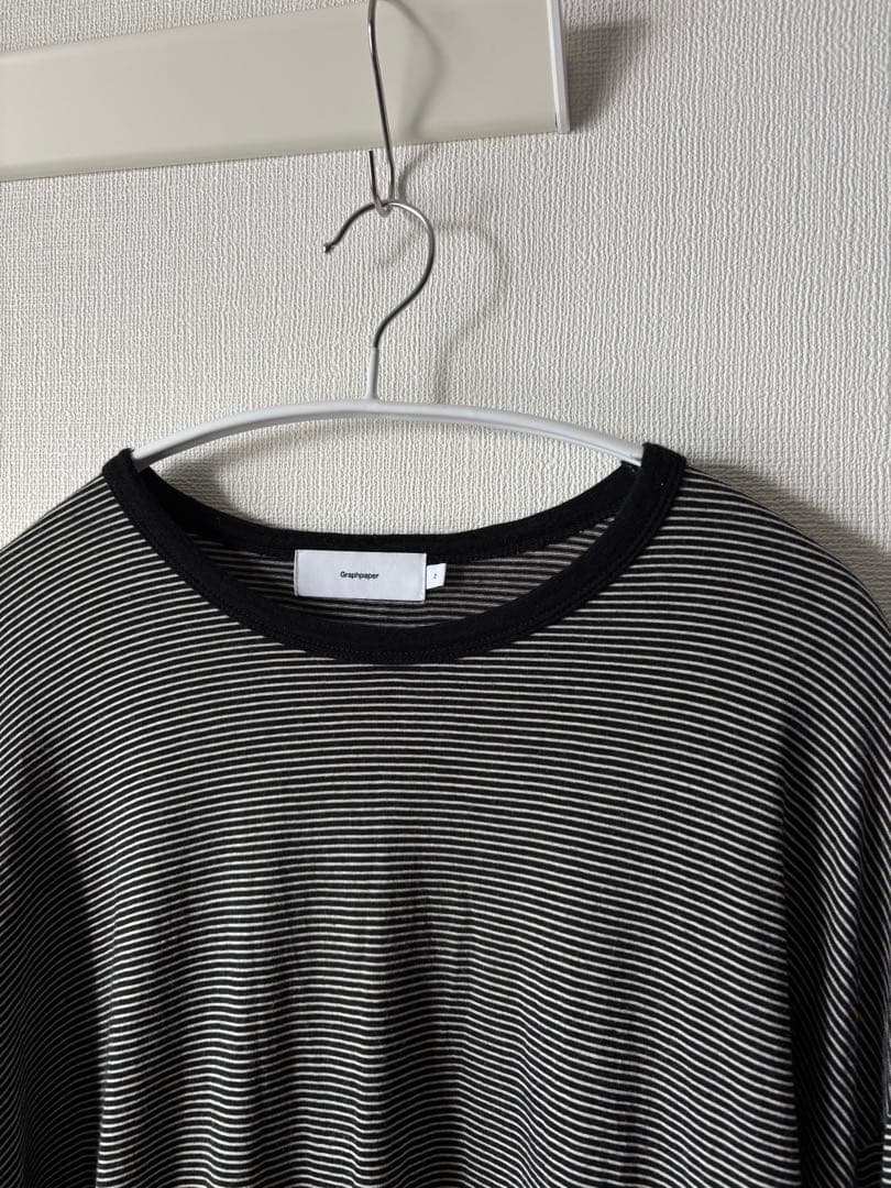 Graphpaper Wool Border L/S Tee グラフペーパー