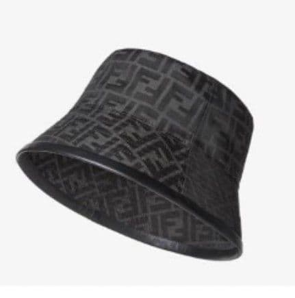 FENDI FFロゴ バケットハット グレー/ブラック