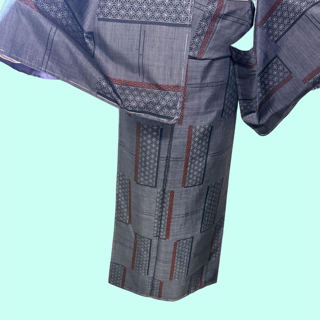 未使用　しつけ付　本場大島紬　トールサイズ　ゆったり　正絹