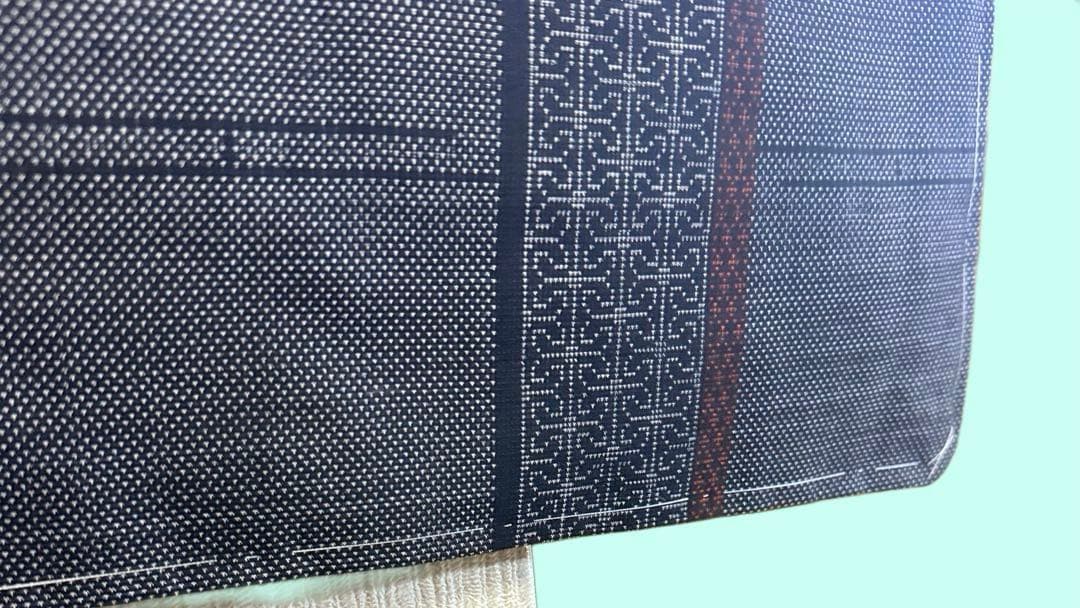 未使用　しつけ付　本場大島紬　トールサイズ　ゆったり　正絹