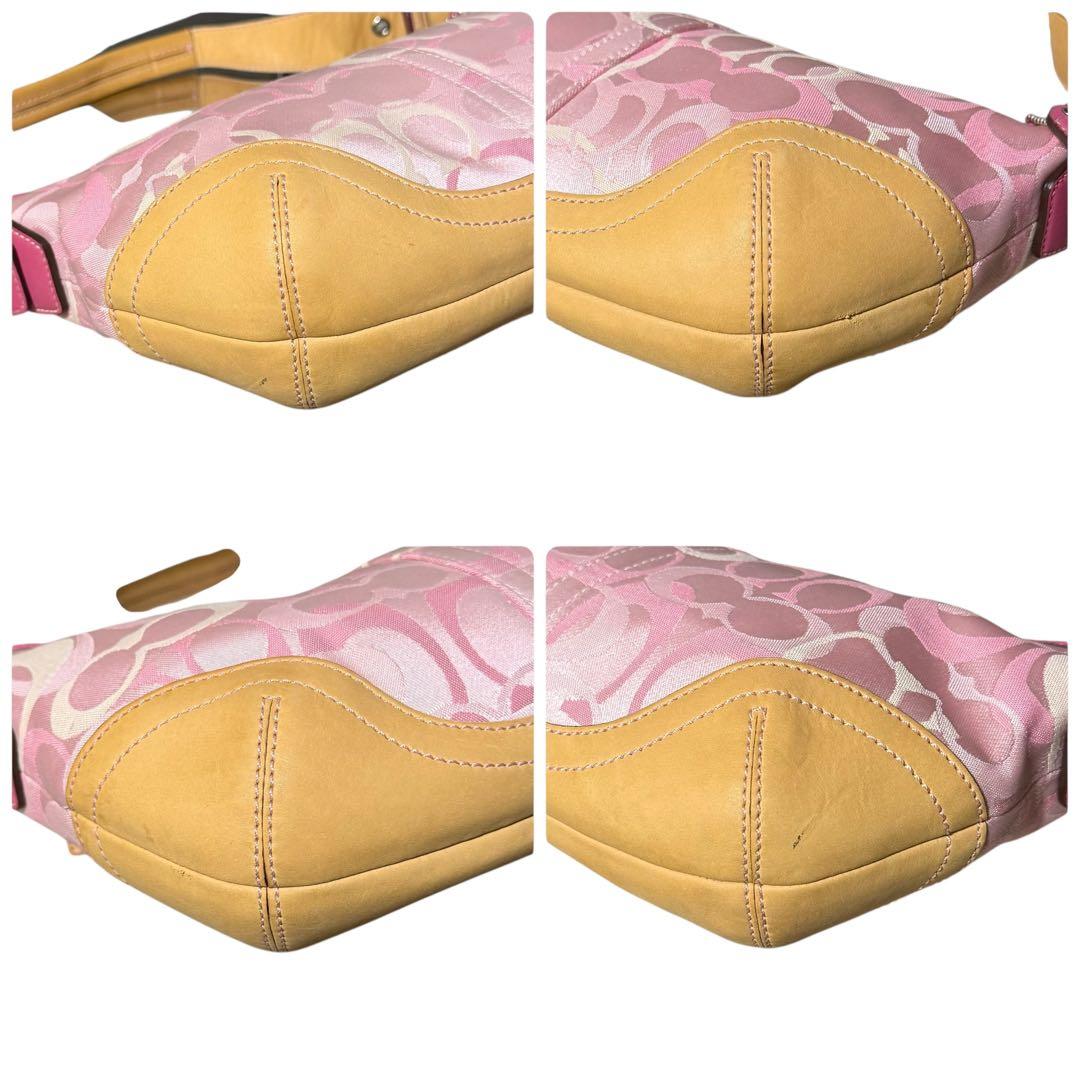 【貴重】 美品 COACH コーチ ホーボー ワンショルダーバッグ シグネチャー