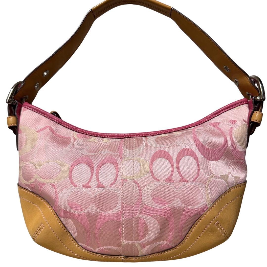【貴重】 美品 COACH コーチ ホーボー ワンショルダーバッグ シグネチャー