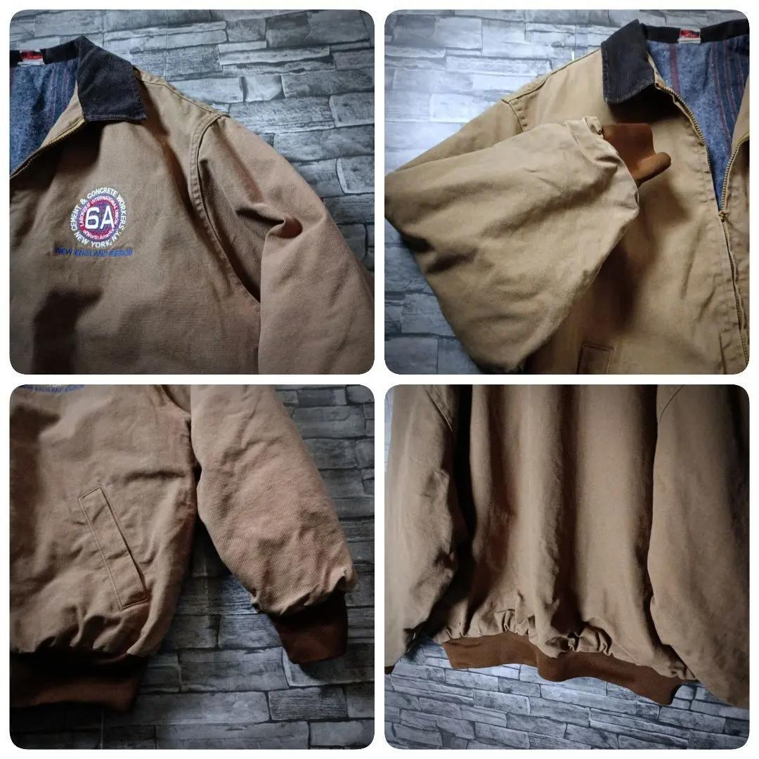 USA製☆ユニオンラインダックジャケット トラッカー 襟切り替え 特大 輸入古着