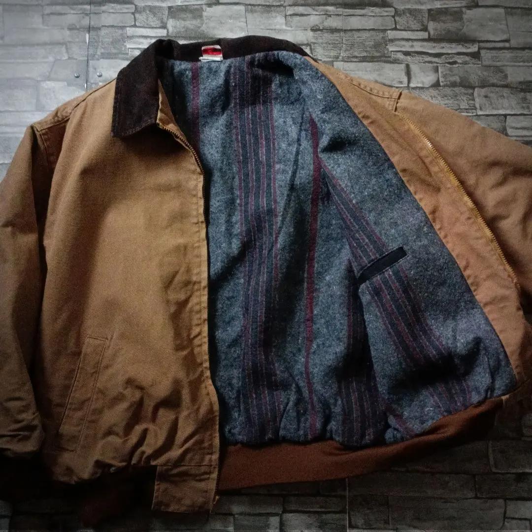 USA製☆ユニオンラインダックジャケット トラッカー 襟切り替え 特大 輸入古着