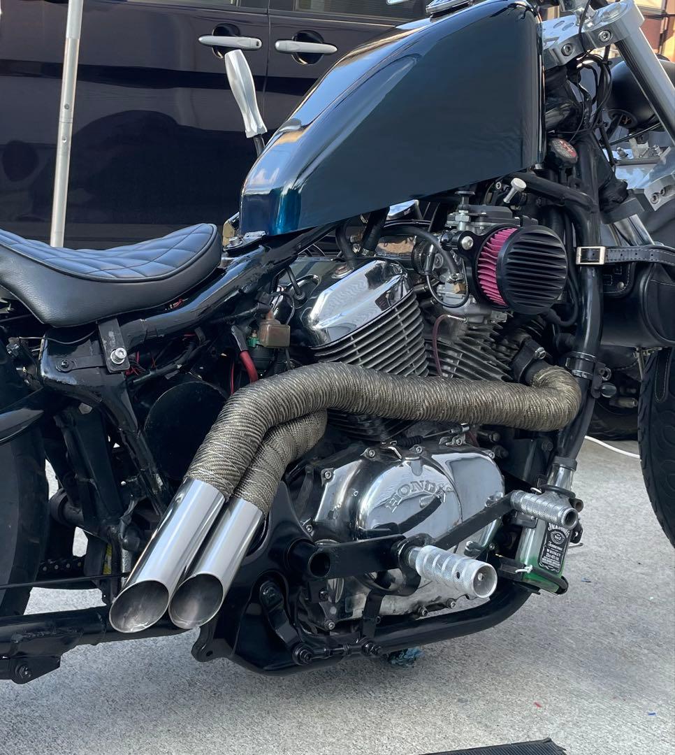 スティード400 ワンオフ　ベントマフラー