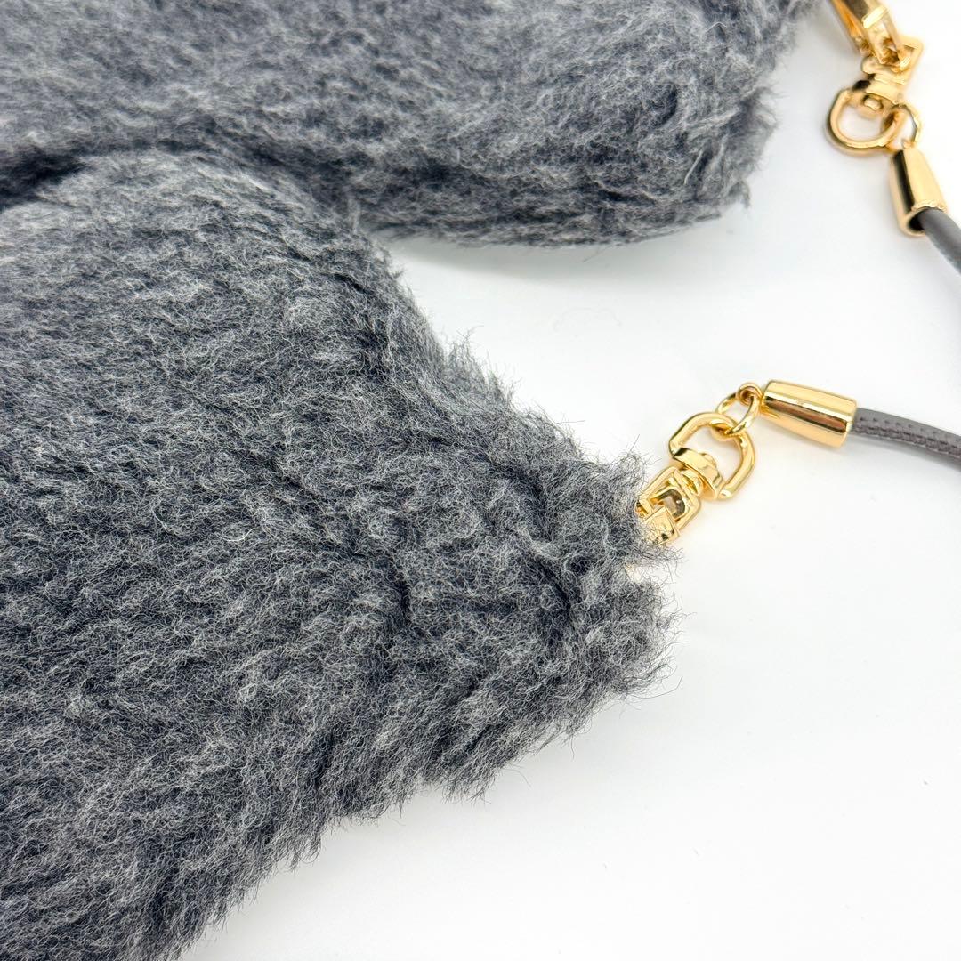 MAX MARA テディベア ミトン 手袋 S/M マックスマーラ コートグレー