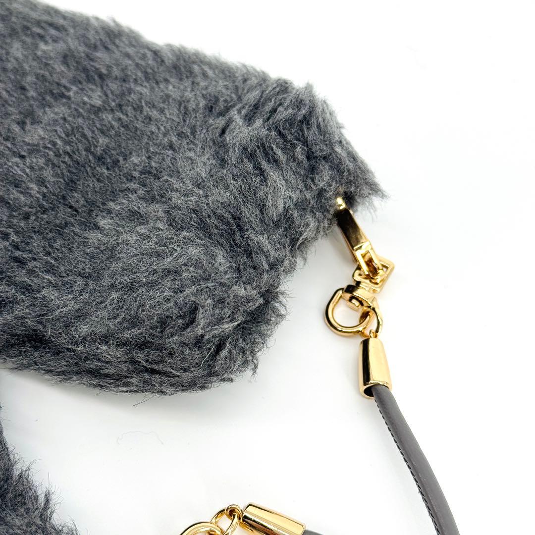 MAX MARA テディベア ミトン 手袋 S/M マックスマーラ コートグレー