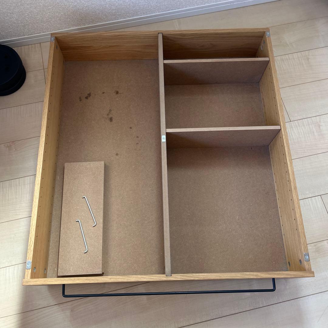 【無印良品】ベッド下収納　オーク材 80-87