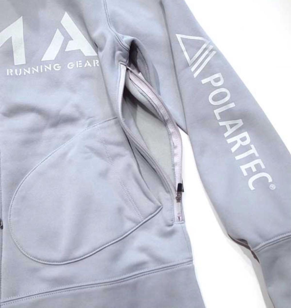 MMA POLARTEC フルジップフードジャケット グレー