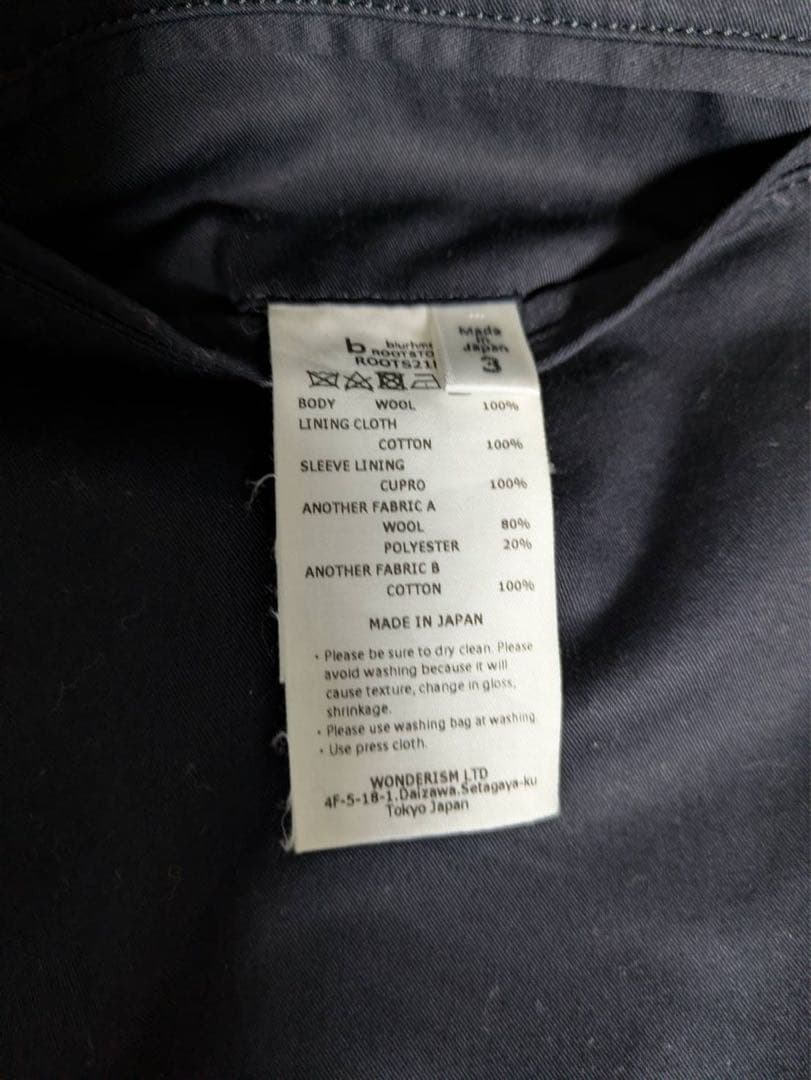 blurhms rootsstock ダッフルコート　21aw