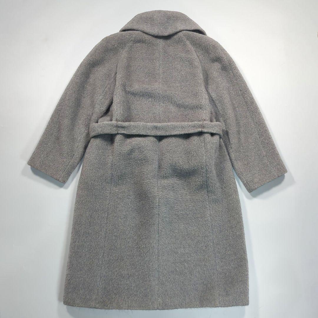 マックスマーラ　銀タグ　アルパカ　モヘヤ　シャギーコート　ローブ　ガウン