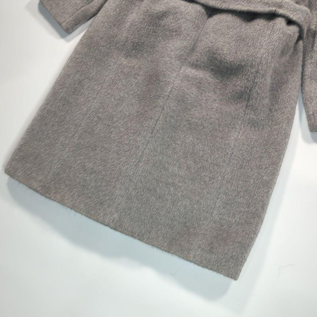 マックスマーラ　銀タグ　アルパカ　モヘヤ　シャギーコート　ローブ　ガウン