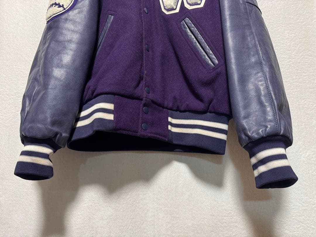 90s スタジャン パッチ パープル S