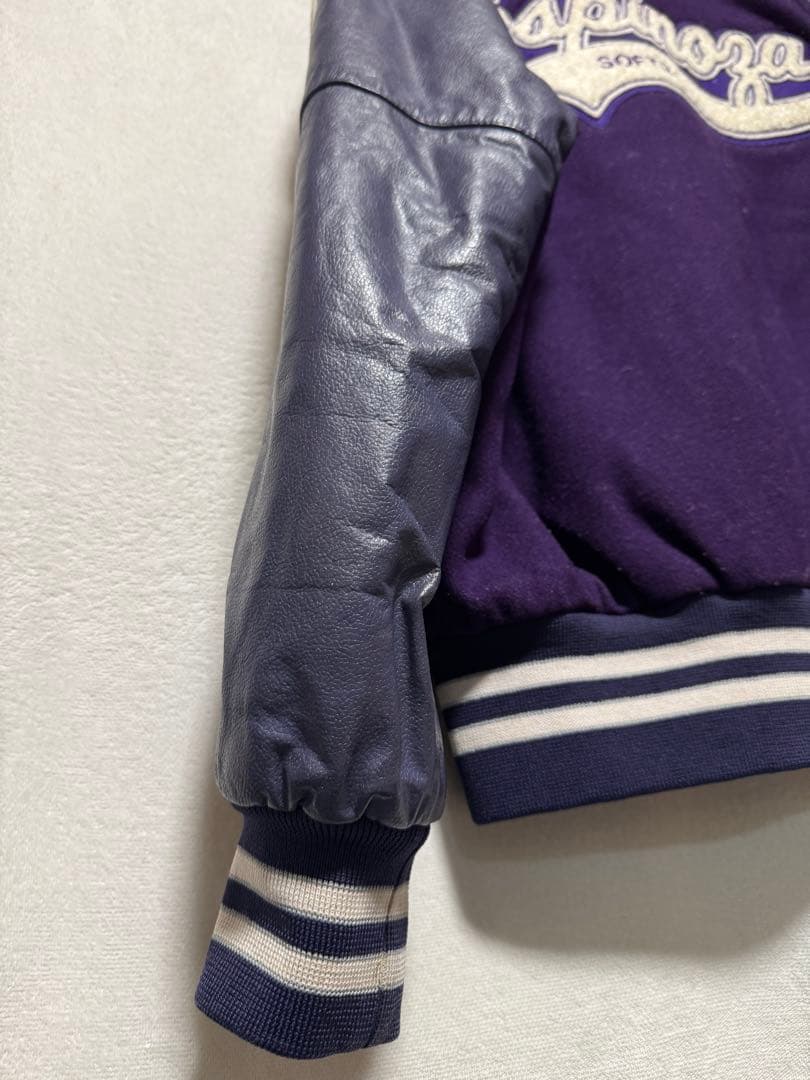 90s スタジャン パッチ パープル S