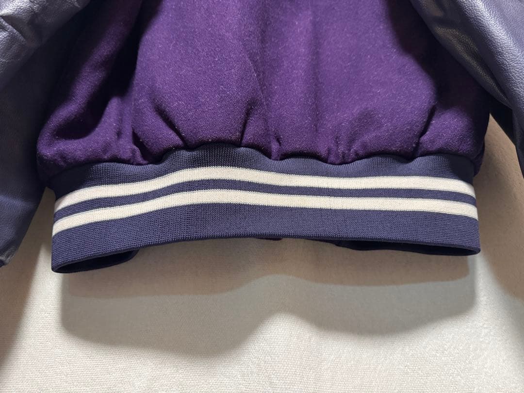 90s スタジャン パッチ パープル S