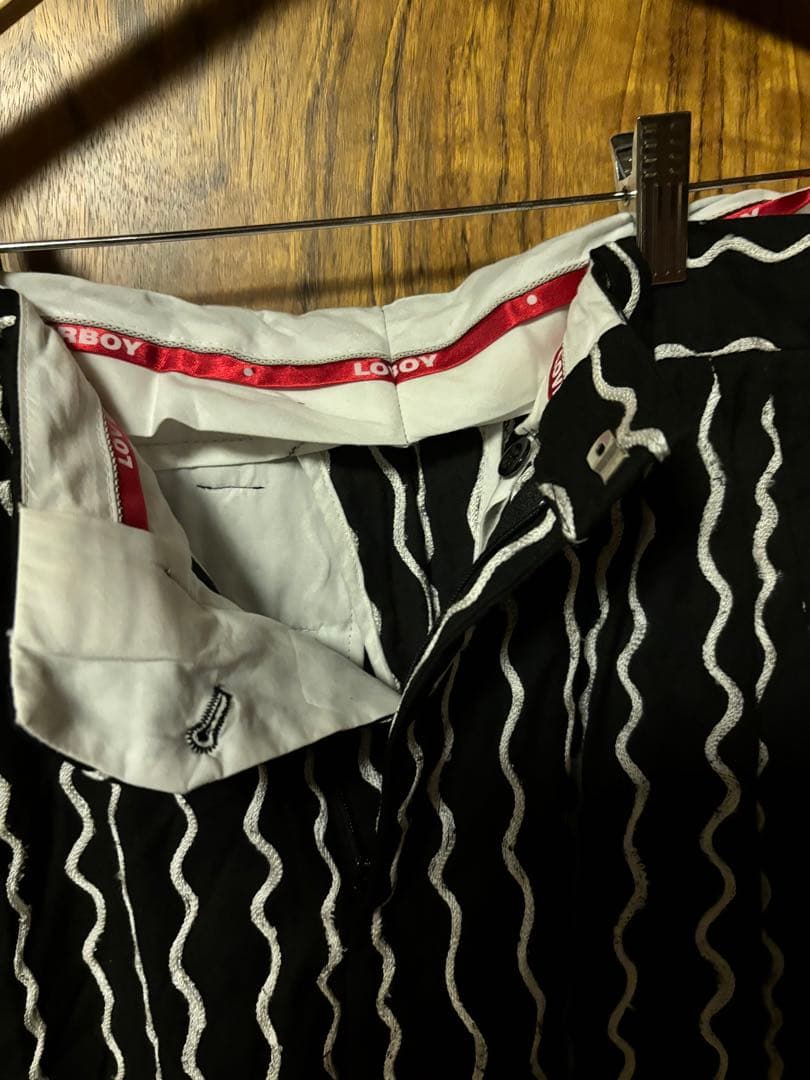 LOVERBOY 波状ストライプ スラックス