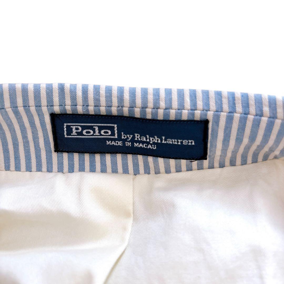 POLO RALPH LAUREN シアサッカー テーラードジャケット ブルー