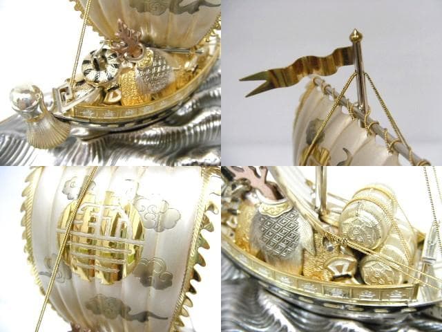 TAKEHIKO 武比古作 シルバー985 純銀 置物 宝船