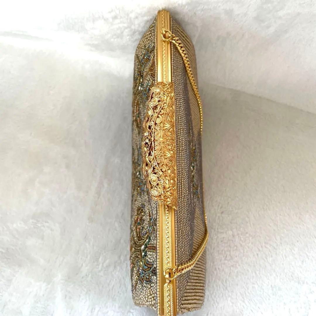 二重糸本刺繍ビーズバック.卒業.入学式 結婚式　パーティーバック　高島屋