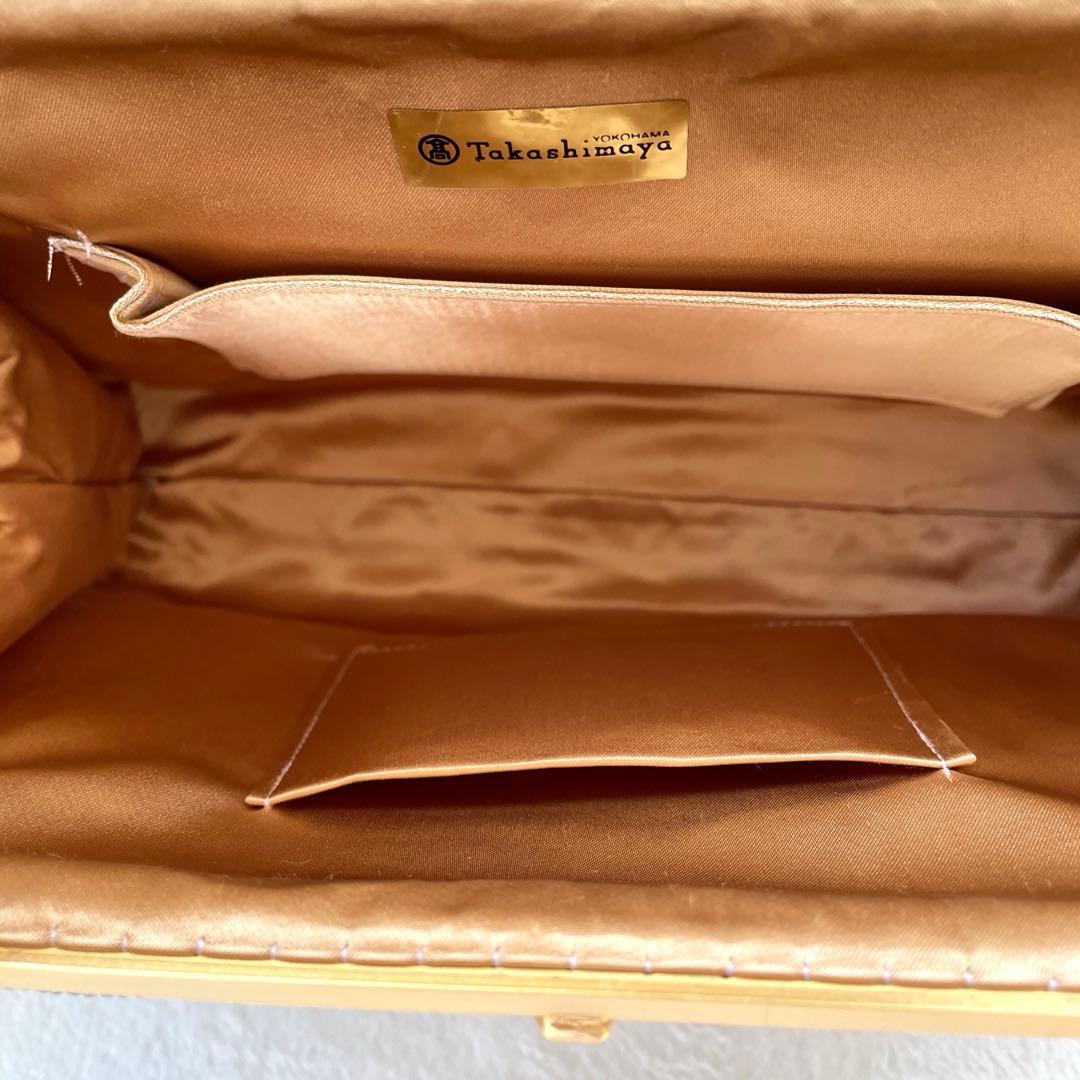 二重糸本刺繍ビーズバック.卒業.入学式 結婚式　パーティーバック　高島屋