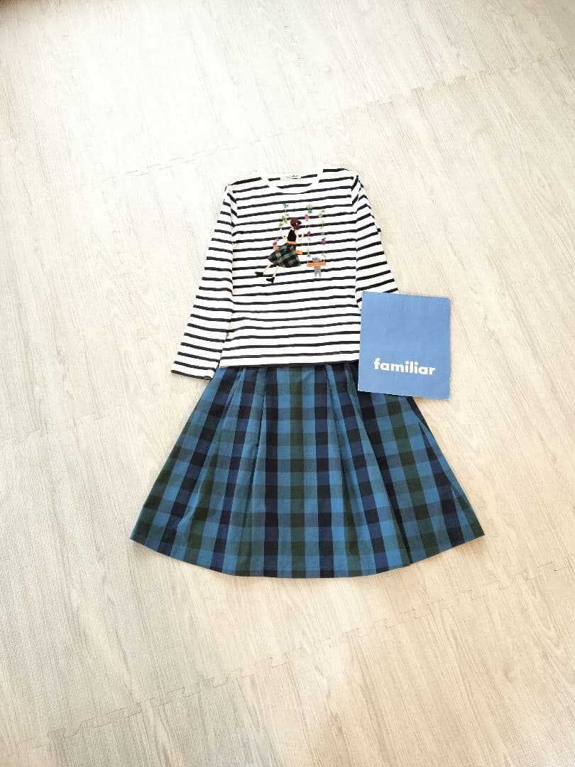 familiar　140 チェック柄 スカート