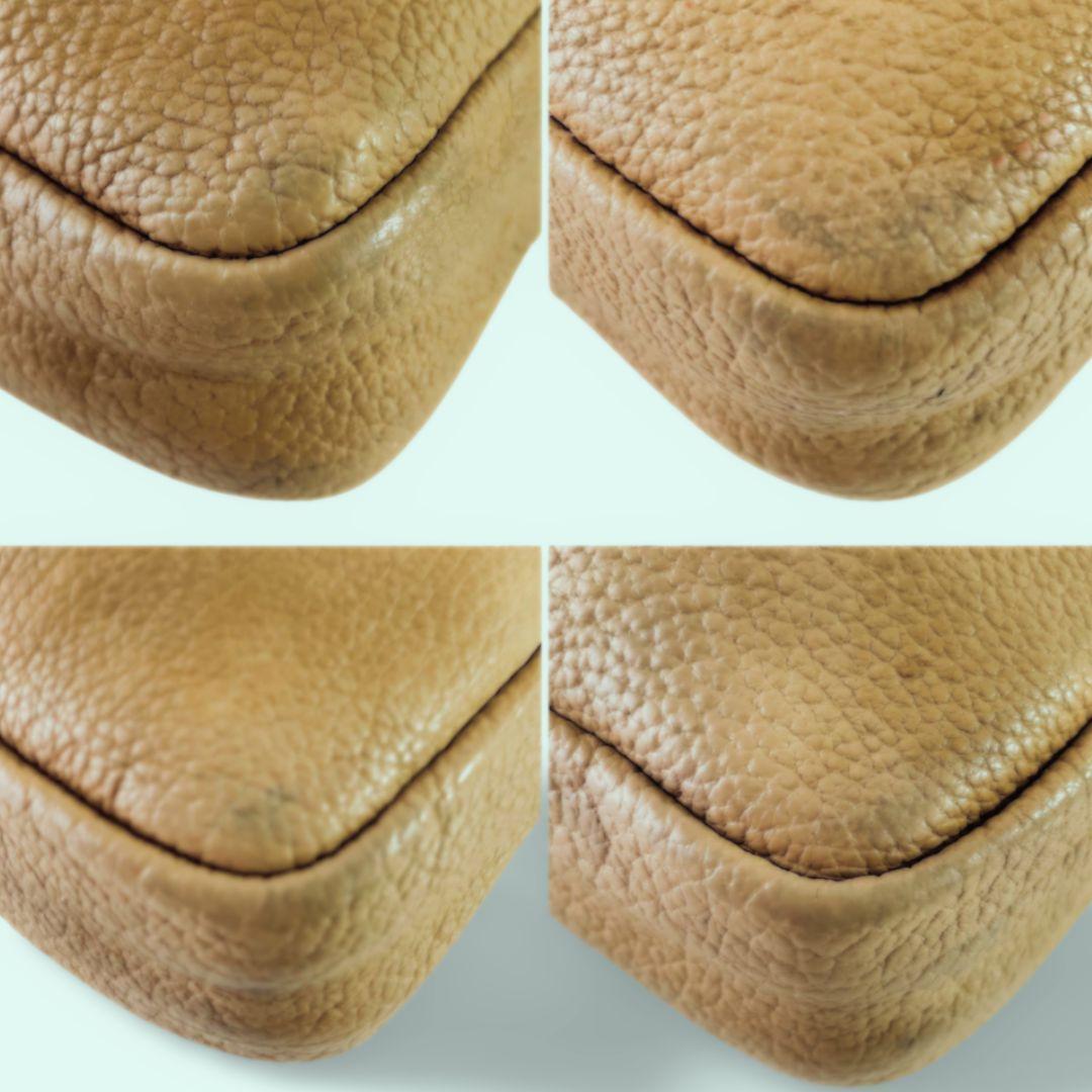 LOEWE ロエベ ミニ ショルダ―バッグ レザー アナグラム ブラウン 茶