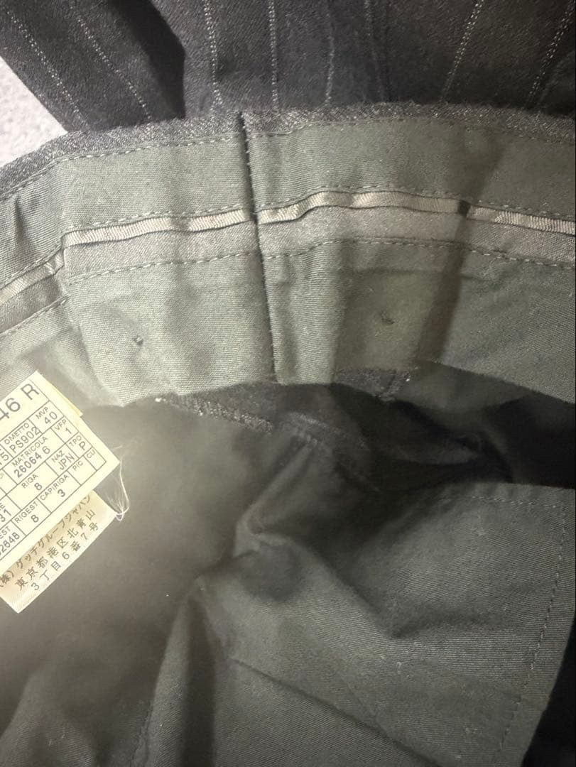 GUCCI ダブルブレスト スーツ グレー ストライプ