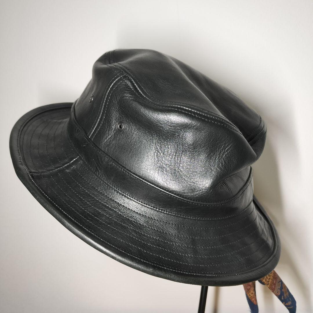 【完売品】Mr.FATMAN × WOLFMAN オイルレザーハット L60cm