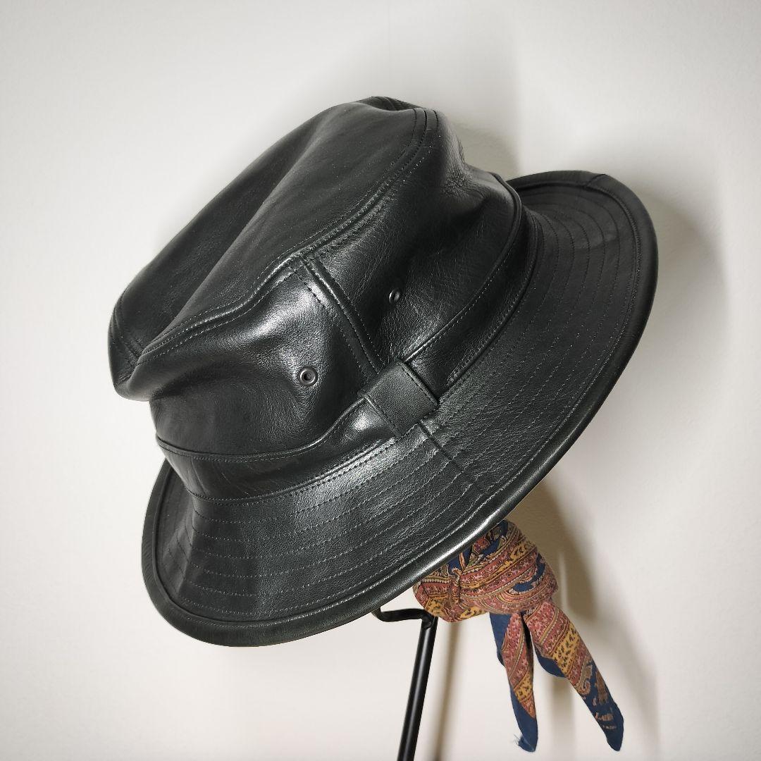 【完売品】Mr.FATMAN × WOLFMAN オイルレザーハット L60cm