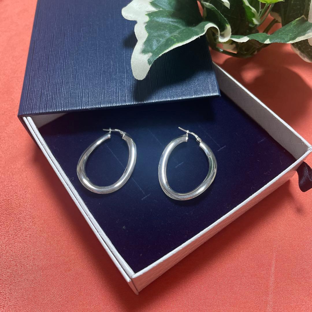 【新品 未使用】UNOAERRE ウノアエレシルバー925 フープピアス