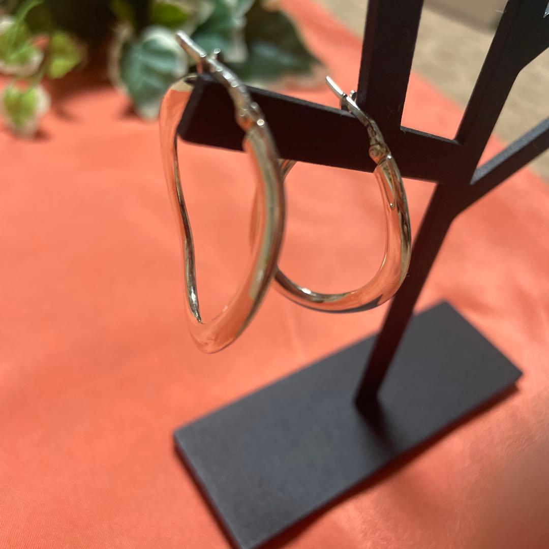 【新品 未使用】UNOAERRE ウノアエレシルバー925 フープピアス