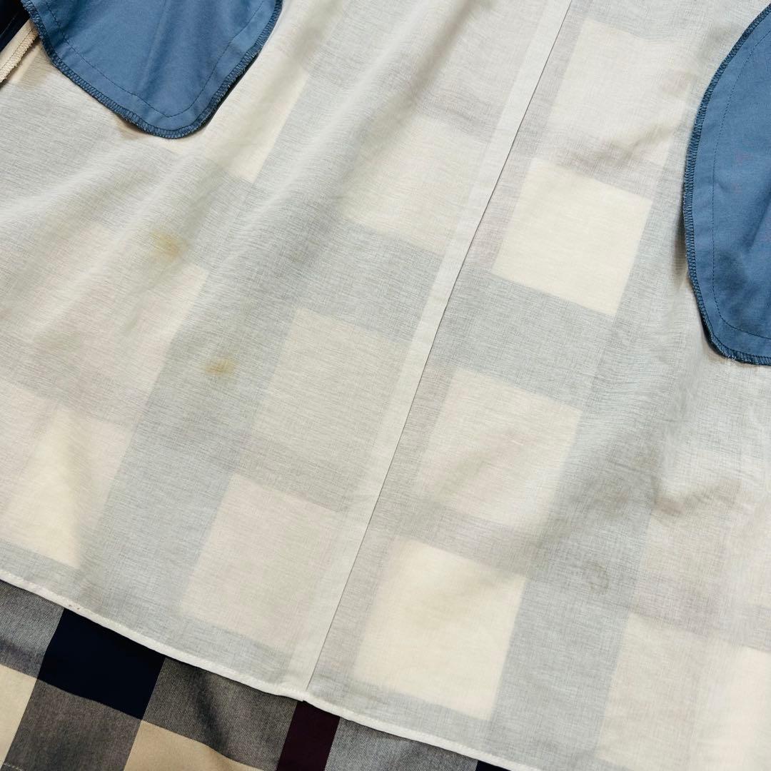 ブルーレーベルクレストブリッジ シャツワンピース デニム調 チェックベルト M