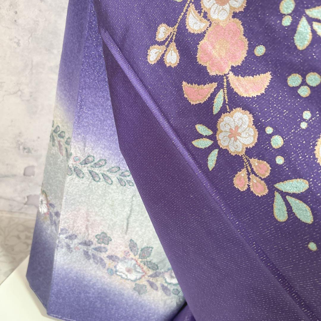 訪問着フルセット　大島紬　着物　正絹　究極のシャレ着　銀通し　辻ヶ花　未使用