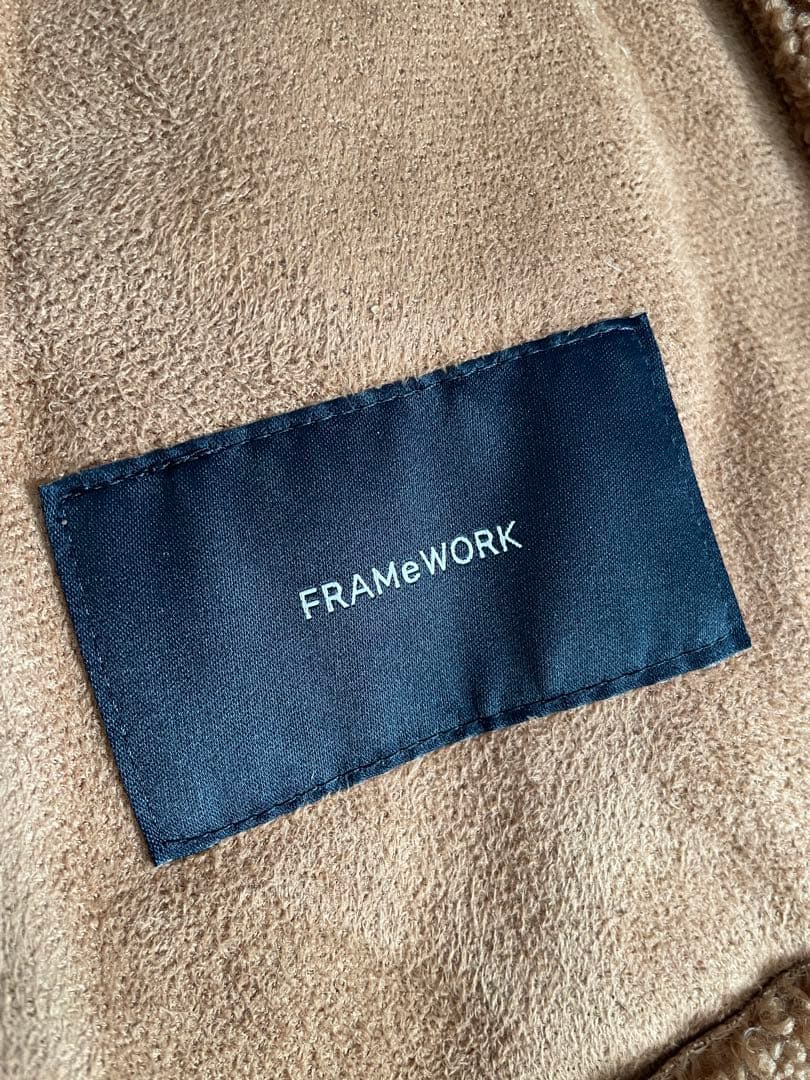 FRAMeWORK フレームワーク　ボアポンチョコート　ブラウン　ケープ