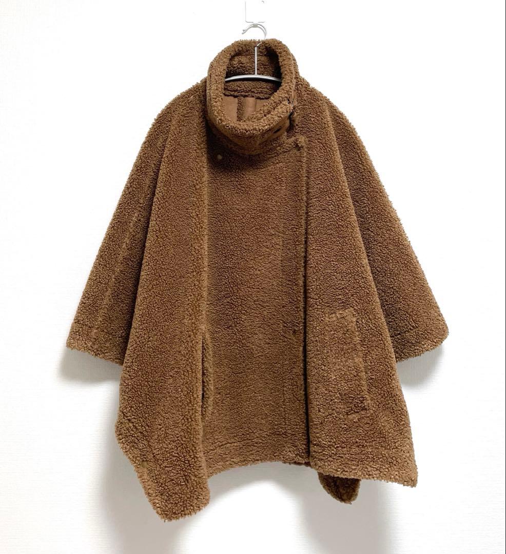 FRAMeWORK フレームワーク　ボアポンチョコート　ブラウン　ケープ